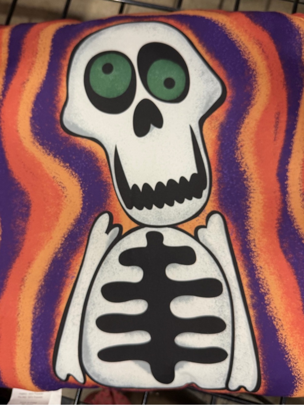 Skeleton 18x18 Decorative Halloween Throw Pillow - Picture 2 of 3